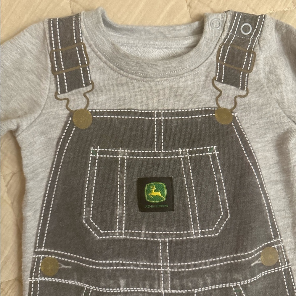 John Deere Overall Onesie 3-6m - Picture 2 of 6